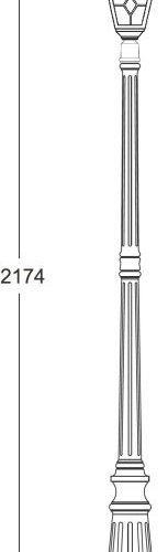 Наземный фонарь Oasis Light QUADRO M lead GLASS 79909MlgG Bl