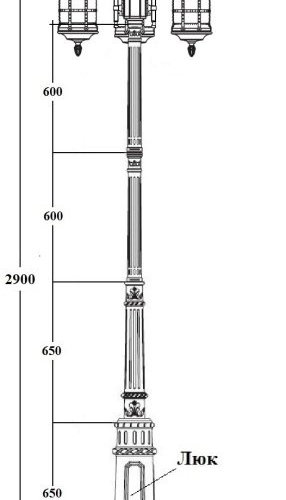 Наземный фонарь BARSELONA 81210B 10 E7 down cover Gb