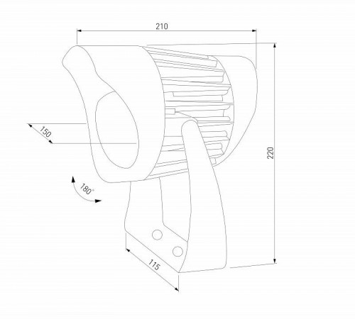 Ландшафтный светодиодный светильник Elektrostandard Landscape 35186/F a069769