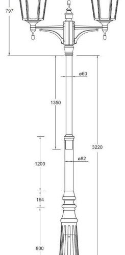 Наземный фонарь ALBORG L 79710LA/A2 09 Bl