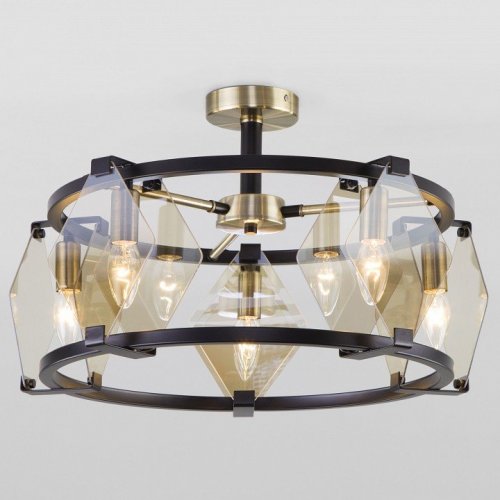 Потолочная люстра Eurosvet Aragon 60116/5 черный Потолочная люстра Eurosvet Aragon 60116/5 черный