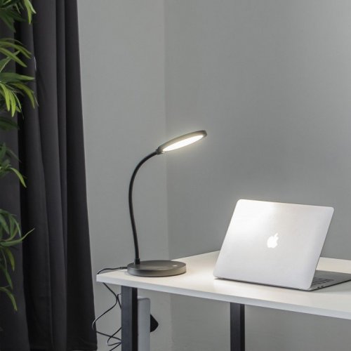 Настольная лампа (UL-00003339) Uniel TLD-553 Black/LED/400Lm/4500K/Dimmer/USB