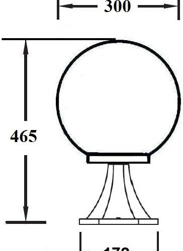 Наземный фонарь Oasis Light GLOBO L 88204L SB1 Bl Наземный фонарь Oasis Light GLOBO L 88204L SB1 Bl