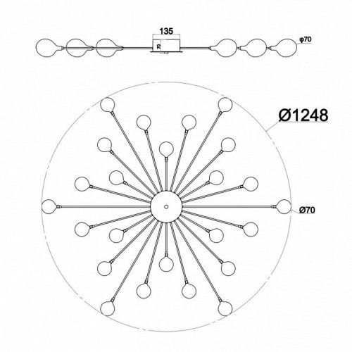 Потолочная люстра Escada STARFALL 2109/16 Chrome Потолочная люстра Escada STARFALL 2109/16 Chrome