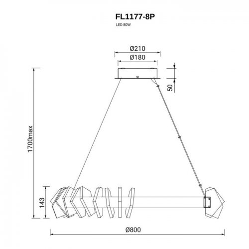 Подвесной светильник Celeste FL1177-8P