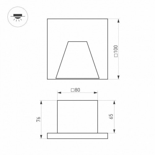 Встраиваемый светильник Arlight LT-TIE 050875