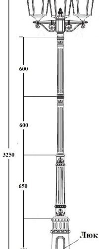 Наземный фонарь ALBORG L 79710LB/E7 02 Bl