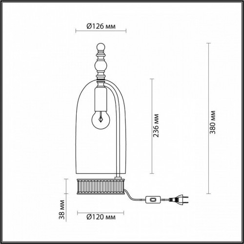 Настольная лампа Odeon Light Bell 4892/1T Настольная лампа Odeon Light Bell 4892/1T