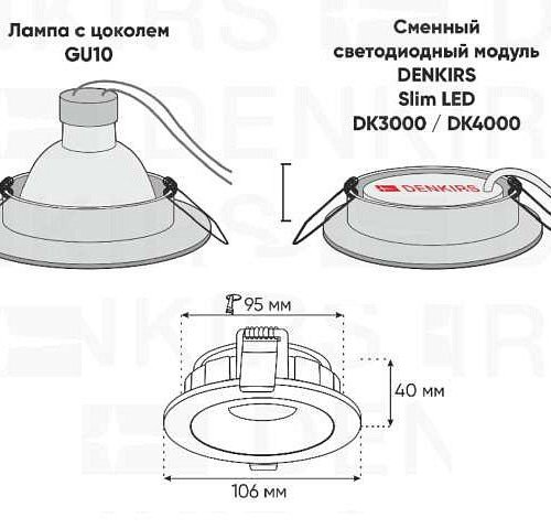 Точечный светильник Denkirs Roto DK2120-WH