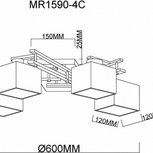 Потолочная люстра MyFar Bona MR1590-4C Потолочная люстра MyFar Bona MR1590-4C