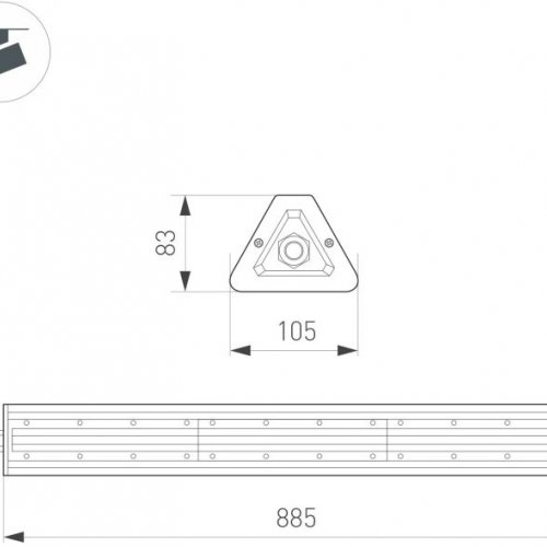Промышленный потолочный светильник Arlight LAGERN 052038