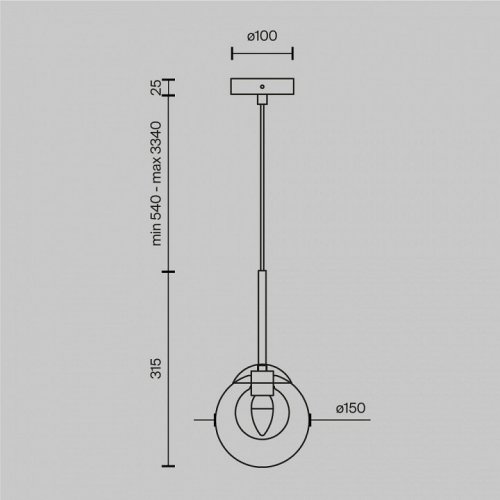 Подвесной светильник Basic form MOD521PL-01G1