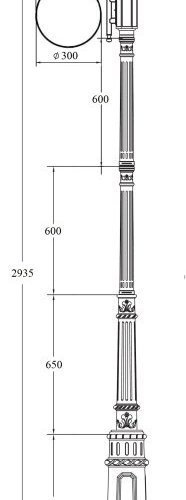 Наземный фонарь GLOBO L 88210L/10/E7/down Bl Наземный фонарь GLOBO L 88210L/10/E7/down Bl