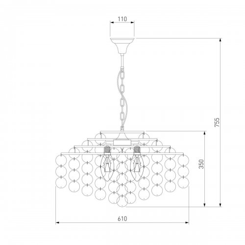 Подвесная люстра Eurosvet 3535/6 хром Подвесная люстра Eurosvet 3535/6 хром