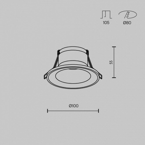 Встраиваемый светильник Maytoni Spark DL094-GU10-W Встраиваемый светильник Maytoni Spark DL094-GU10-W