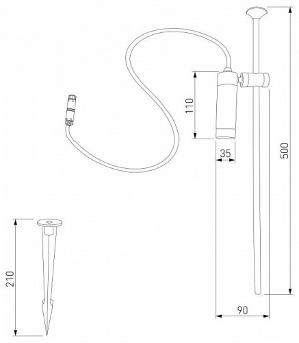 Ландшафтный светодиодный светильник Elektrostandard Covert 35173/S a072079