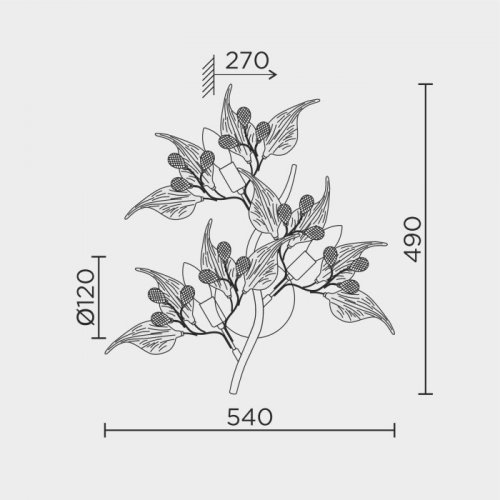 Бра  ML.6808.450P GD