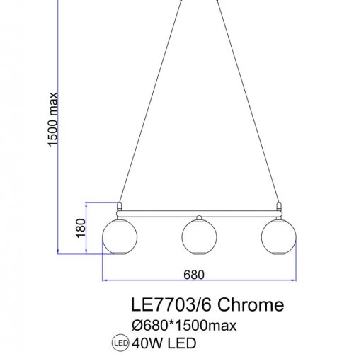 Подвесная люстра Aurore LE7703/6 Gold