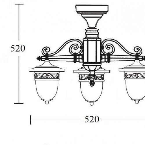 Потолочный светильник уличный KRAKOV 1 S 87270SA/3/02 Gb