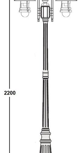 Наземный фонарь Oasis Light TOKIO 2 68909A 10 down Bl