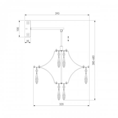 Настенный светодиодный светильник Bogates Tense 442/1