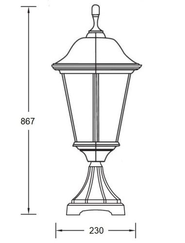 Наземный фонарь BREMEN 79824 SB3L Bl