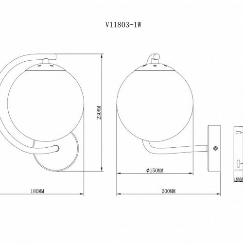 Бра Circle V11803-1W