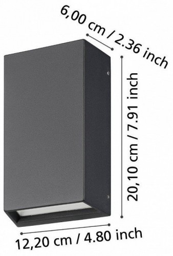 Уличный настенный светодиодный светильник Eglo Spongano 900886