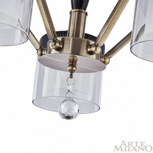 Потолочная люстра Arte Milano Napoli-2646 332646/5 AB+BK Потолочная люстра Arte Milano Napoli-2646 332646/5 AB+BK