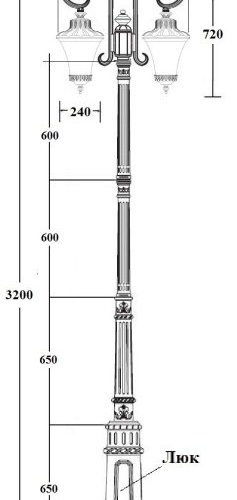 Наземный фонарь ELBA 86410A/18L E7 Bl