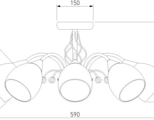 Потолочная люстра Eurosvet 30026/8 золото