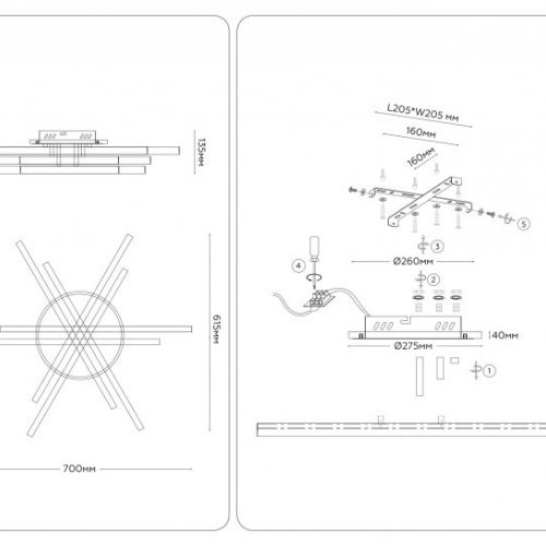 Потолочная люстра Comfort FL6272