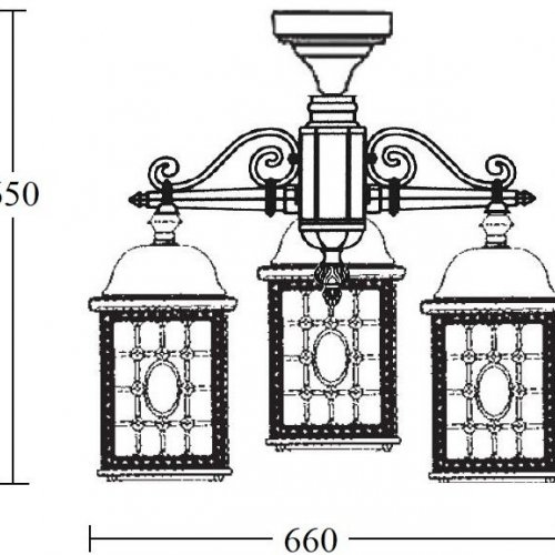 Потолочный светильник уличный Oasis Light LONDON L 64870LA/3 Bl Потолочный светильник уличный Oasis Light LONDON L 64870LA/3 Bl