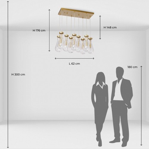 Подвесная люстра DeMarkt Крайс 14 657013909 Подвесная люстра DeMarkt Крайс 14 657013909