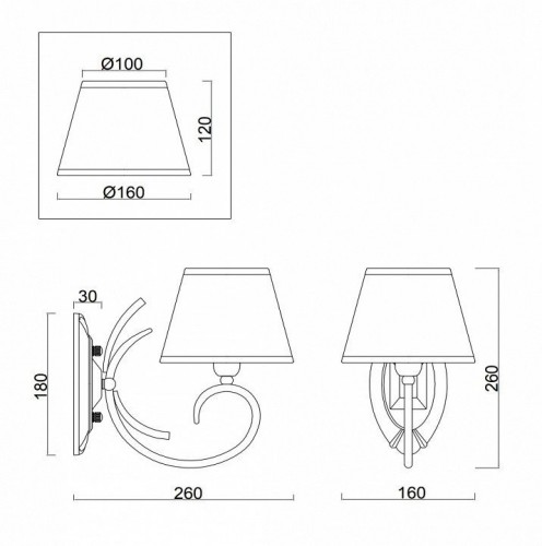 Бра Freya Gisela FR2013WL-01G Бра Freya Gisela FR2013WL-01G