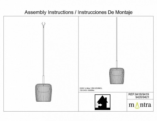 Подвесной светильник Mantra Dubai 9420