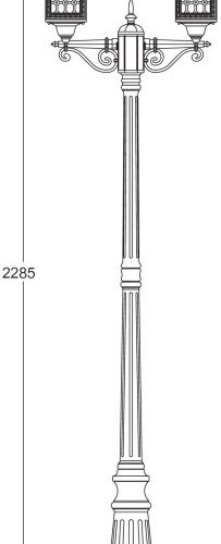 Наземный фонарь Oasis Light LONDON S 64809SA Bl