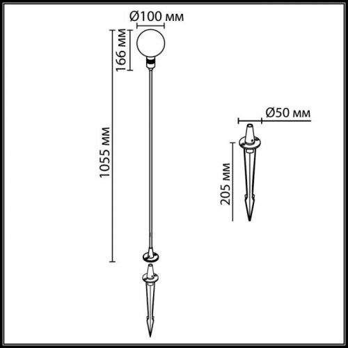 Уличный светильник Odeon Light Nature 7121/2GLB Уличный светильник Odeon Light Nature 7121/2GLB