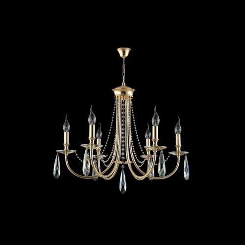 Подвесная люстра Crystal Lux Victoria SP6 Gold/Amber