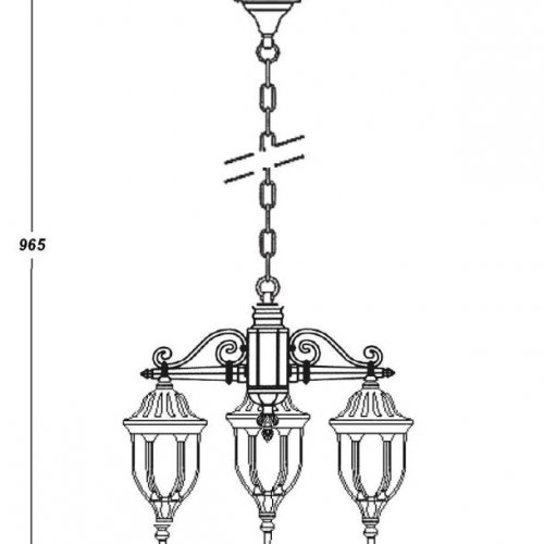 Уличный светильник подвесной Oasis Light Genuya 92170/3 Bl