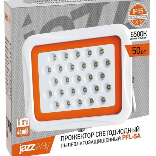 Прожектор светодиодный Jazzway PFL-SA 50W 6500K 5007970 Прожектор светодиодный Jazzway PFL-SA 50W 6500K 5007970