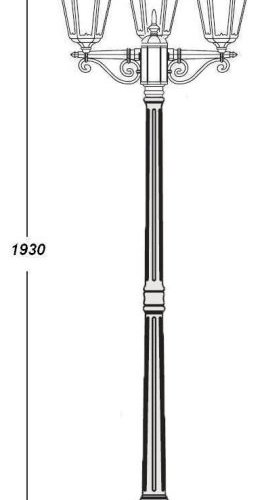 Наземный фонарь Oasis Light PETERSBURG M 79808MB Bl