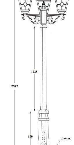 Наземный фонарь QUADRO M lead GLASS 79909MBlgW 029 Bl