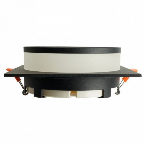 Светильник встраиваемый Feron DL701 потолочный GX70 черный квадрат 51096