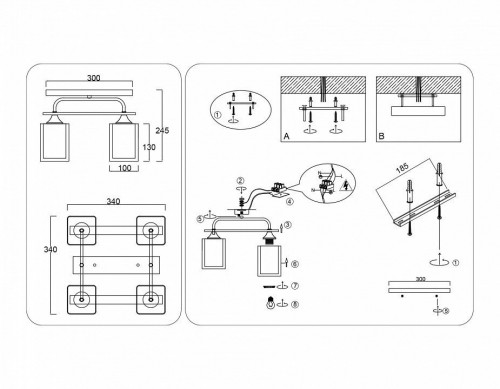 Светильник потолочный Ambrella light TRADITIONAL TR3033246