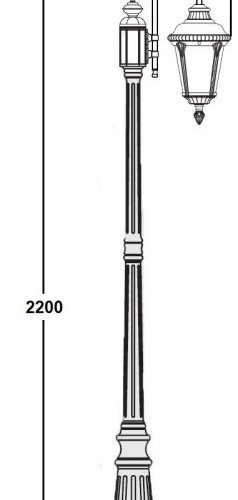 Наземный фонарь MUNICH 2S 79759S/10 down Bl Наземный фонарь MUNICH 2S 79759S/10 down Bl
