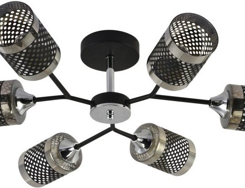 Потолочная люстра Reluce 01405-3.3-06B BK+CR Потолочная люстра Reluce 01405-3.3-06B BK+CR