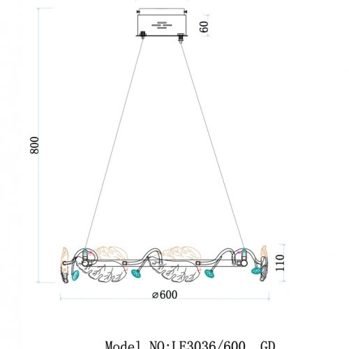 Подвесная люстра Ilana LE3036/600 CH