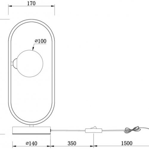 Интерьерная настольная лампа Inversion FR5233TL-01BS