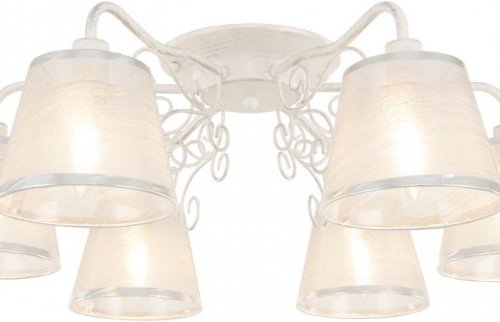 Потолочная люстра AM341120 341120/6 WT+SL Потолочная люстра AM341120 341120/6 WT+SL